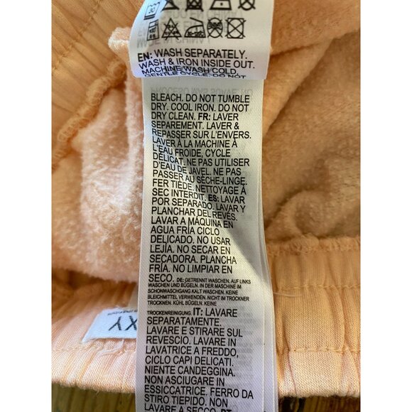 Roxy Womens Peach Terry Cloth Lounge Shorts With Pockets & Drawstring Small - Picture 6 of 7